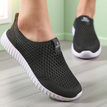 المرأة الصيف تنفس شبكة الأحذية المسطحة خصومات مريحة المرأة أحذية رياضية كاجوال المضادة للانزلاق أحذية نسائية شحن مجاني 4