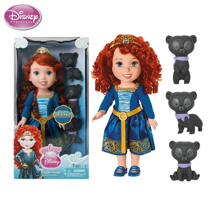 My First Disney Princess Toddler Merida Doll with Bear Brochers