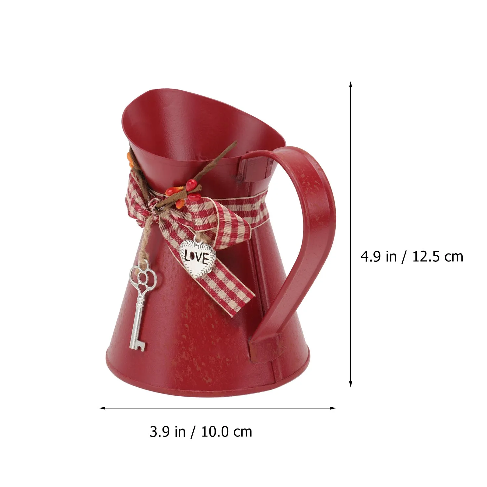 Tin Bucket Flower Pot Iron Sunflower Decorative Flower Bucket Iron Pot Retro Adornment Vase Unique Kettle Christmas supplies 6