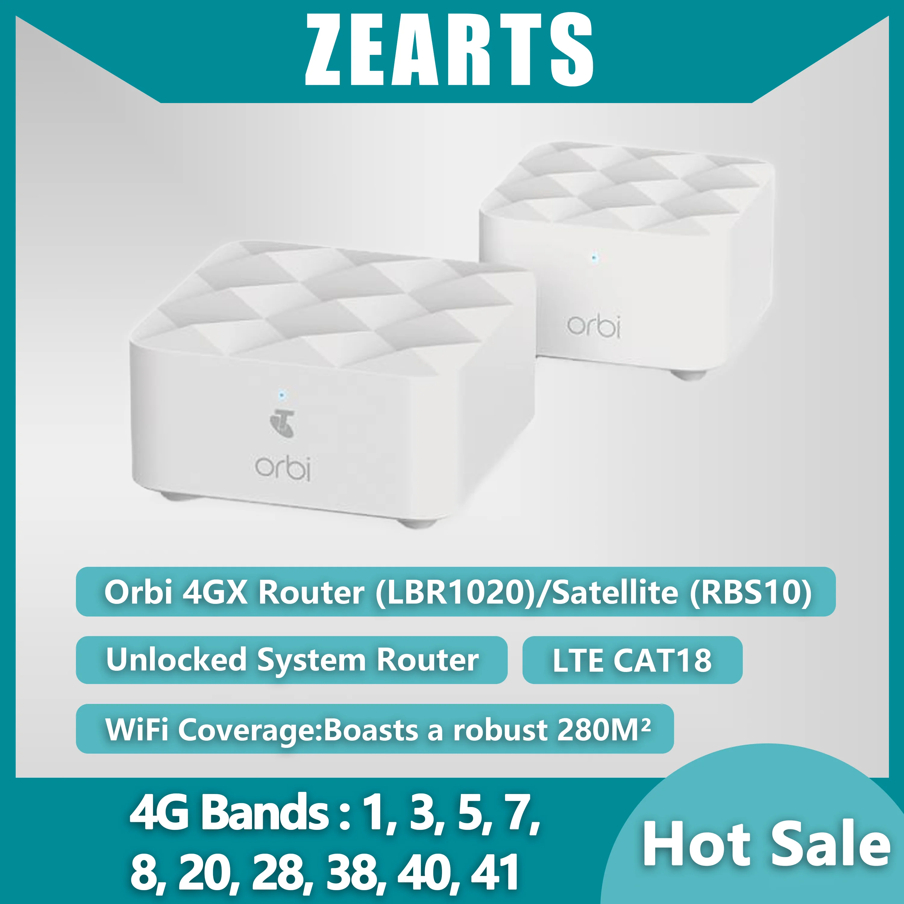 NETGEAR 4G LTE Mesh WiFi System Router com Satélite Telstra LBR1020 RBS10 Cobertura Expansível Roteador de Rede Sem Fio