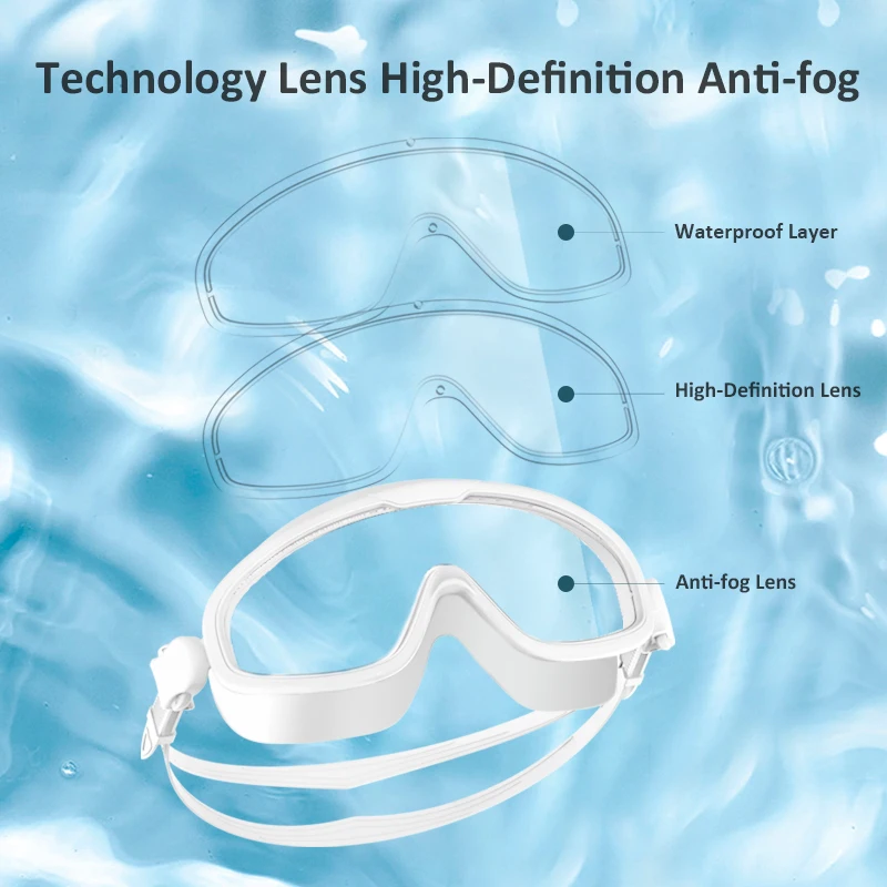 Adult Professional Swimming Goggles HD Electroplate Anti Fog Waterproof Silicone Swim Eyewear Water Swimming Accessories Unisex