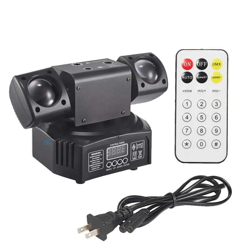 DMX 36W LED Moving Head Light Disco Gold Strobe Beam Green&Red Laser Party Light