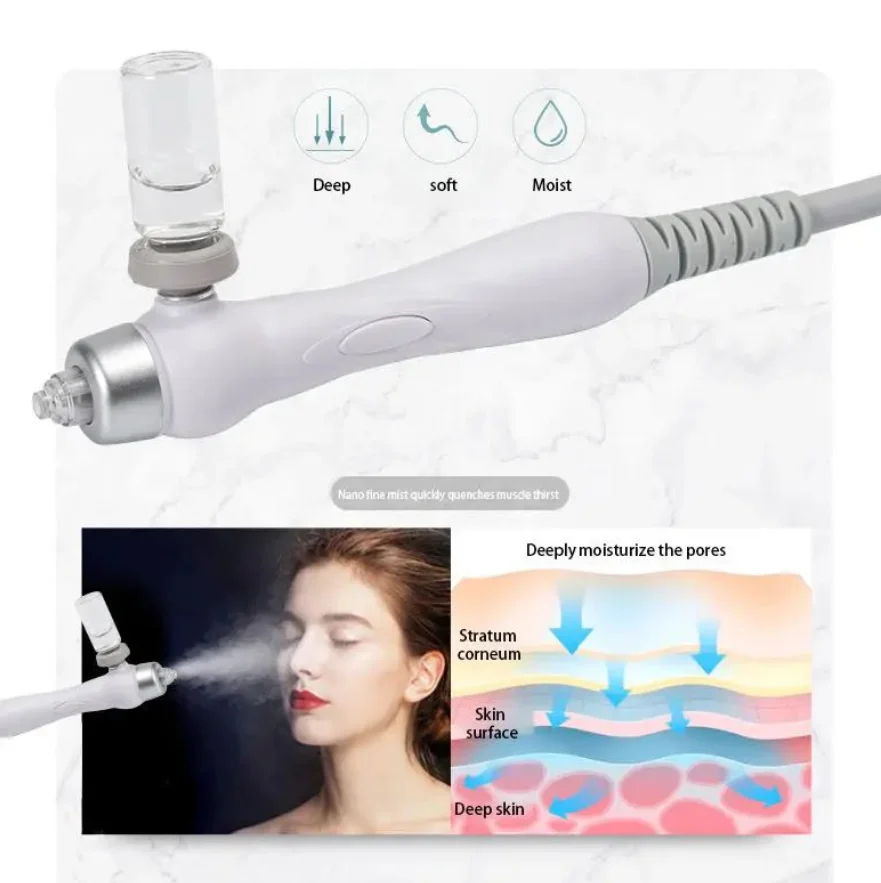 6 in 1 Hydrogen Oxygen Beauty Machine with HD Skin Analyzer, Vacuum Suction, Acne Removal, Skin Rejuvenation, Small Bubble Devic