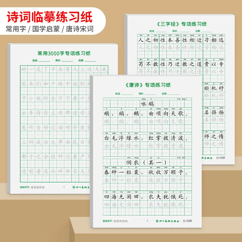 

3000 иероглифов детский китайский иероглиф для практики использования учениками начальной школы