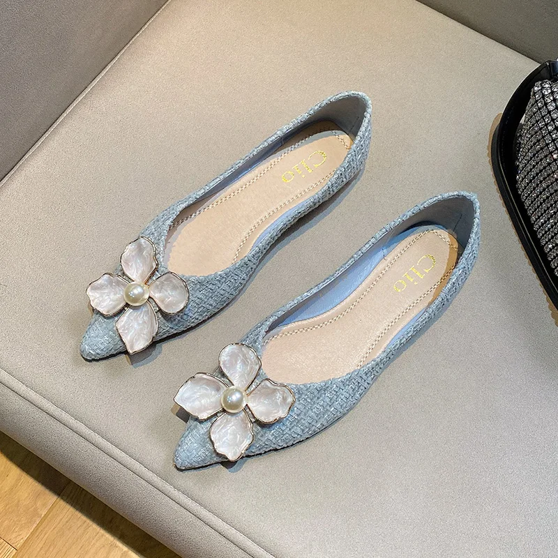 Women Flats Flower Casual Shoes for Girls Slip on Elegant Style Loafers Women Shoes Zapatillas Mujer Large Size 45 Lolita Shoes