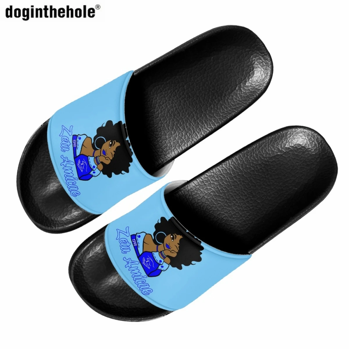 

Doginthehole Summer New Women's Slippers Hot Zeta Amicae Sorority Sisterhood Home Slip On Slippers Outdoor Beach Non-slip Sandal