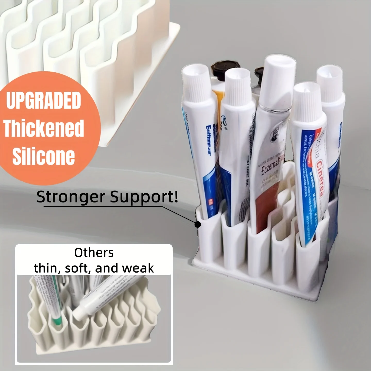 32-Slot Ointments Organizer - Multi-Compartment Medicine Storage Box for Small Items -Ideal for Bathroom and Vanity Organization