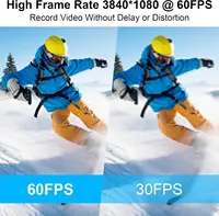 ELP High Speed 1080P 60fps Stereo Web Camera Synchronous Wide Angle Dual Lens 3D Vision Camera USB 4MP for PC, Android Phone - Image 3