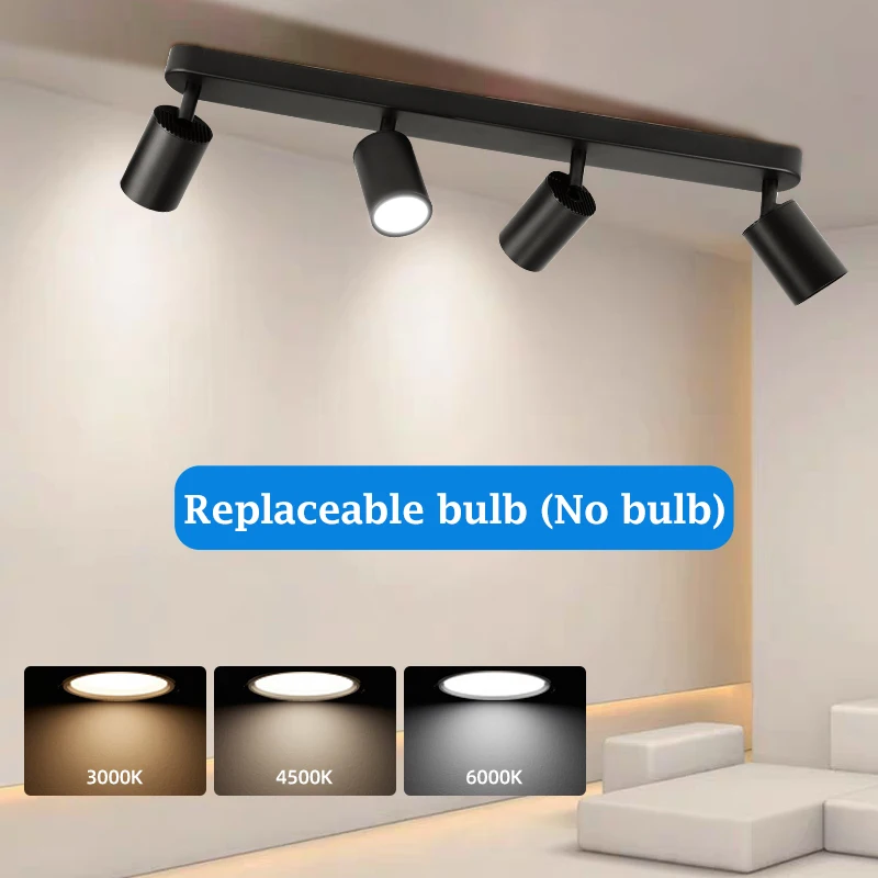 Led Pendant lamp GU10 Ceiling Spotlight for Living Room Adjustable Chandelier Kitchen Track Spot Light Dining Room Ceiling Lamp