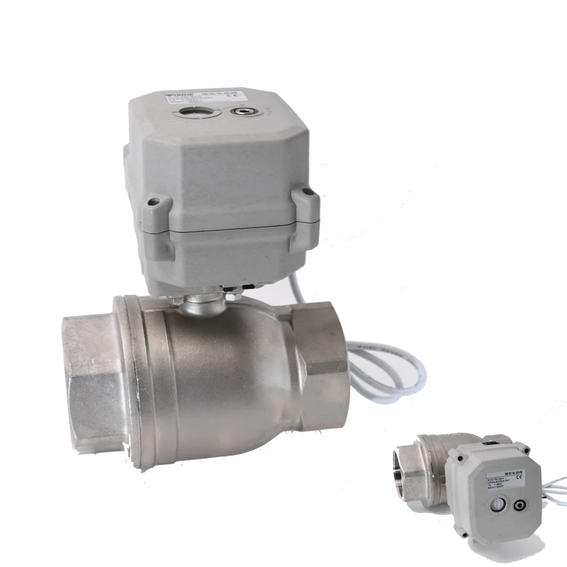 

Cr201 DN40 12VDC 4-20Ma Motorized Control Flow Stainless Steel Thread 2 Way Valve Electric Water Control Actuator Ball Valve