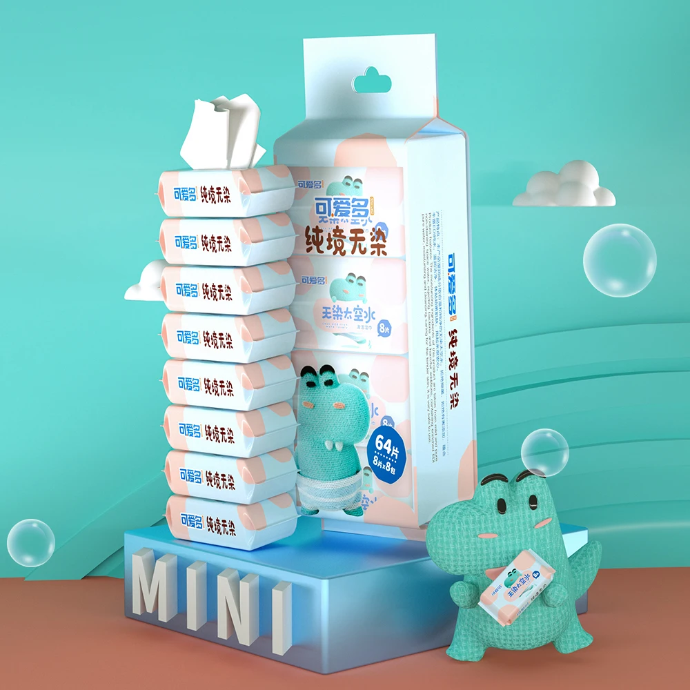 64pcs Freshing Cleaning Wipes,Mini Portable Wipes