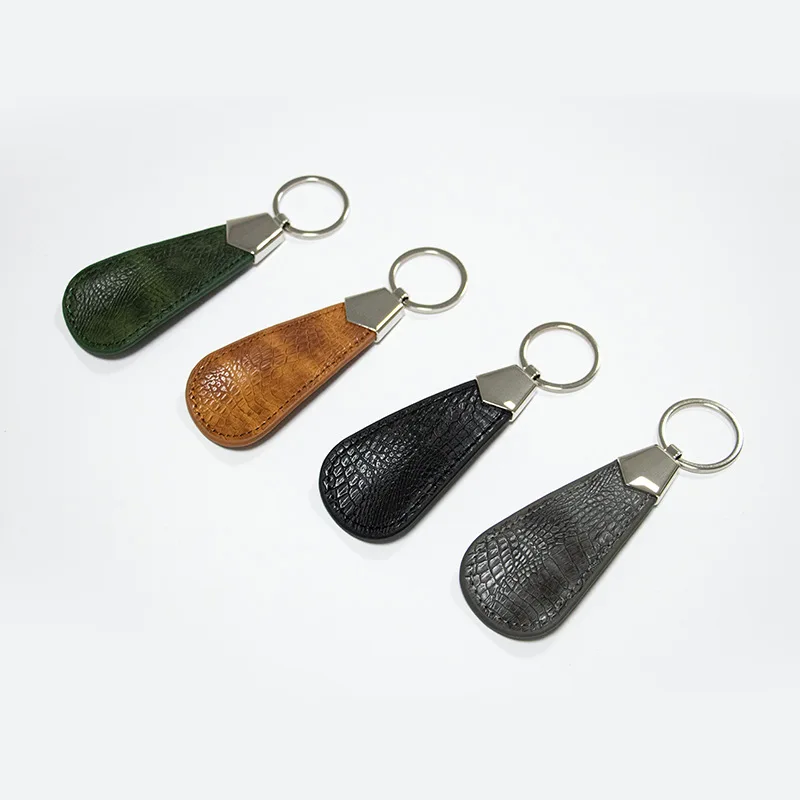Schuhlöffel aus Metall, Mini-Schuhlöffel, Schuhheber, tragbarer Reise-Schuhlöffel mit Ledergriff, Abzugsschuhlöffel für Schlüsselanhänger – Detail 1