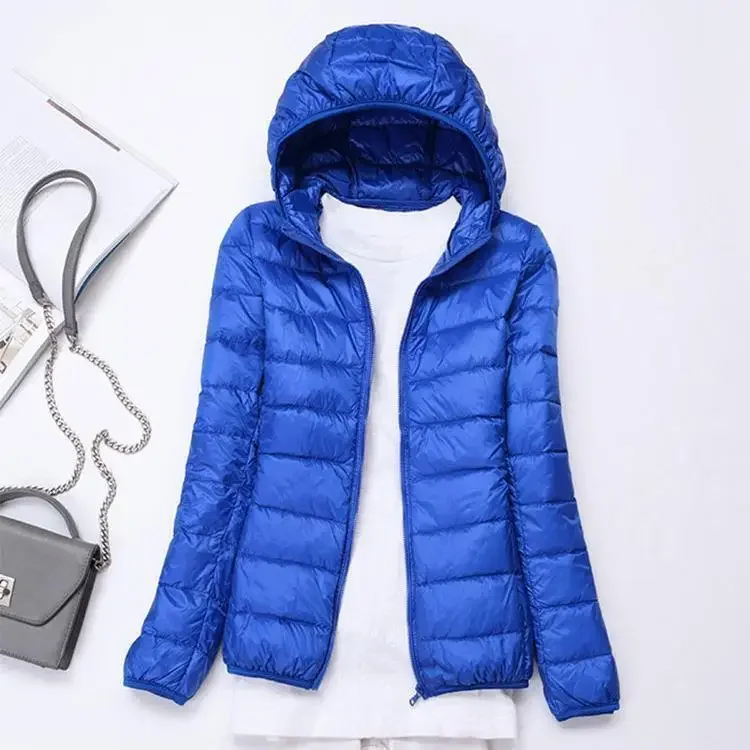 Boutique hooded sapphire blue