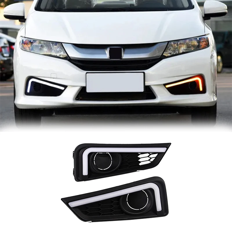 

Gobison Factory price Led DRL Fog Lights Daytime Running Light For HONDA CITY Foglight