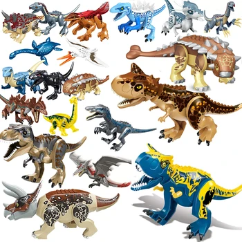 Jurassic World 3 Brutal Raptor Building Blocks Dinosaur Bricks Tyrannosaurus Indominus I-Rex Assemble Toy For Children 1