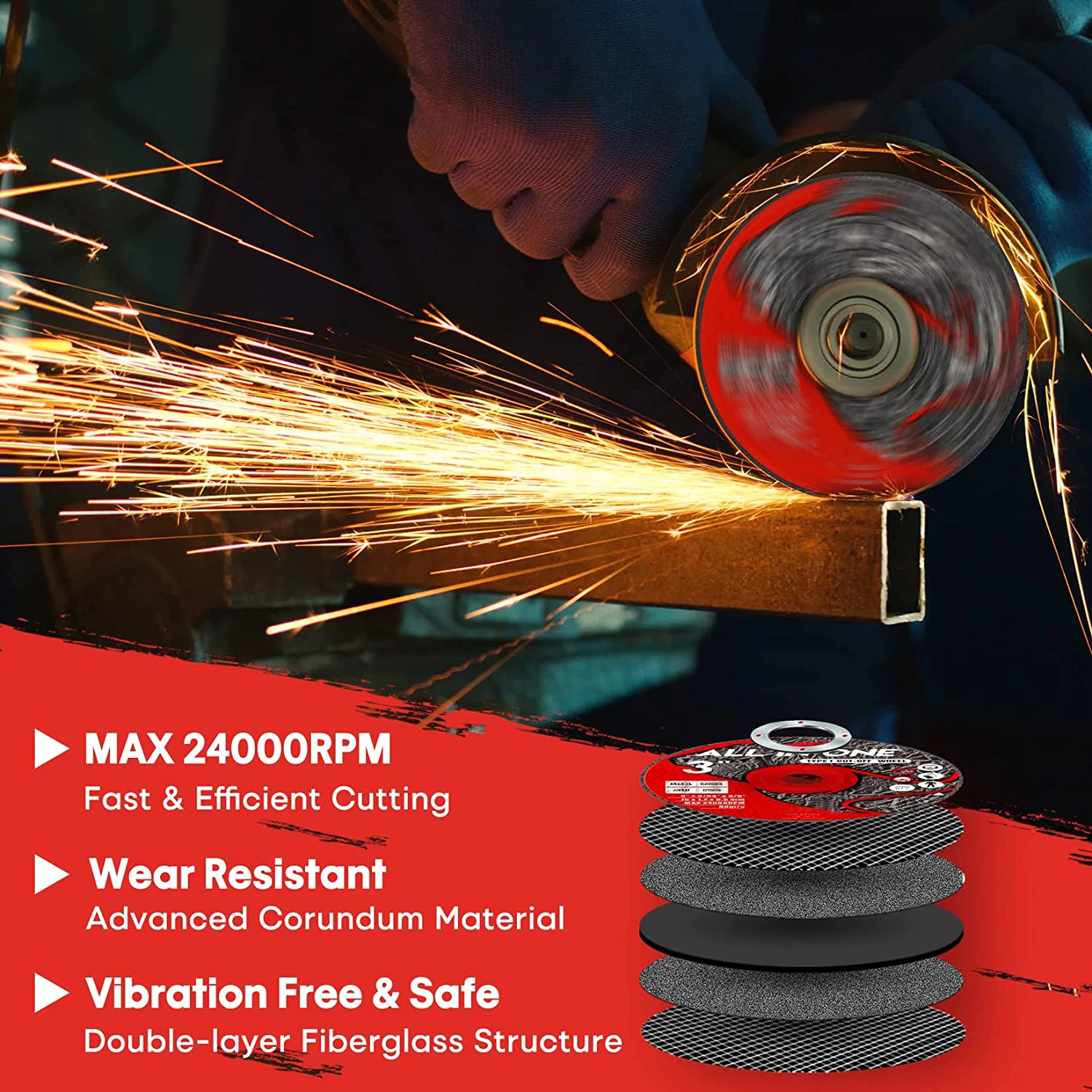 Cutting Disc Metal Cutting Discs 3 Inch 75mm Round Sanding Grinding Cut Off Wheels Circle Blades Electric Angle Grinder Accessories 1/10pcs