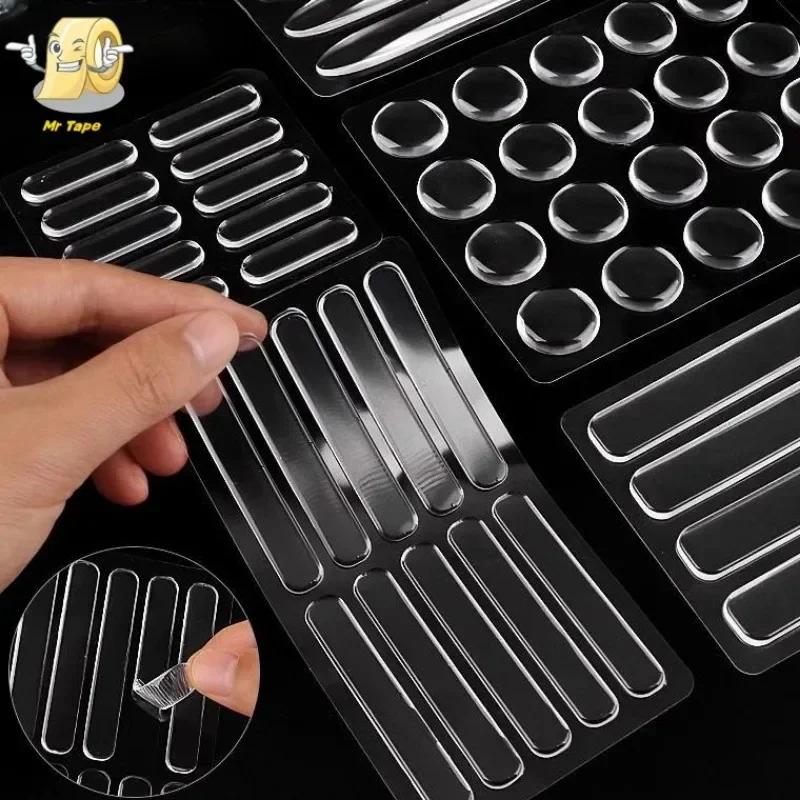 Silicone Door Sticker Transparent Silicone Anti-impact Grain Closet Door Mute Sticker Silencing Anti-slip Silicone Foot Mat Self-adhesive Grain