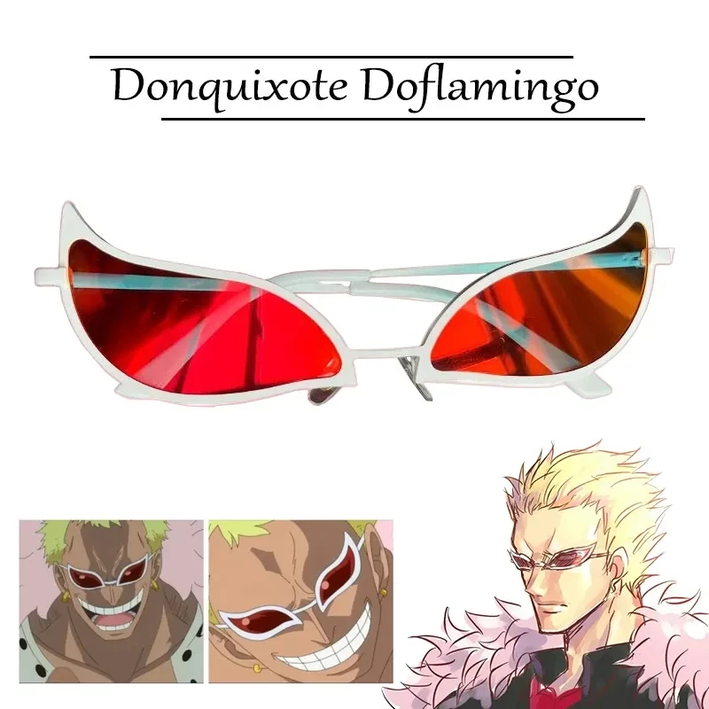 Marca famosa donquixote doflamingo óculos de sol anime óculos de sol  engraçado presente de natal dos desenhos animados cosplay cateye óculos de  sol - AliExpress