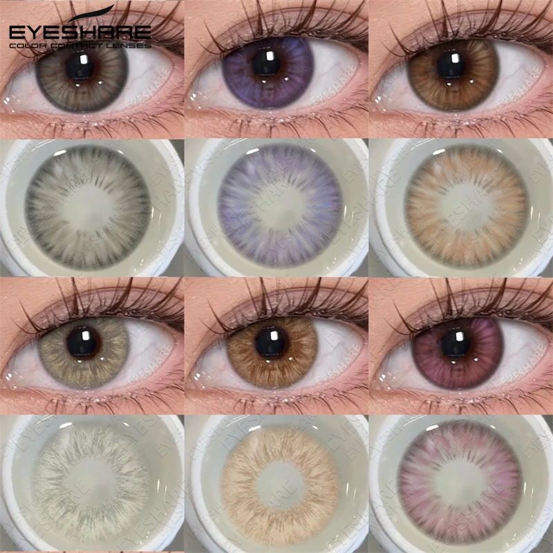 EYESHARE Soft Beauty Color Contact Lenses - Purple & Pink Tones