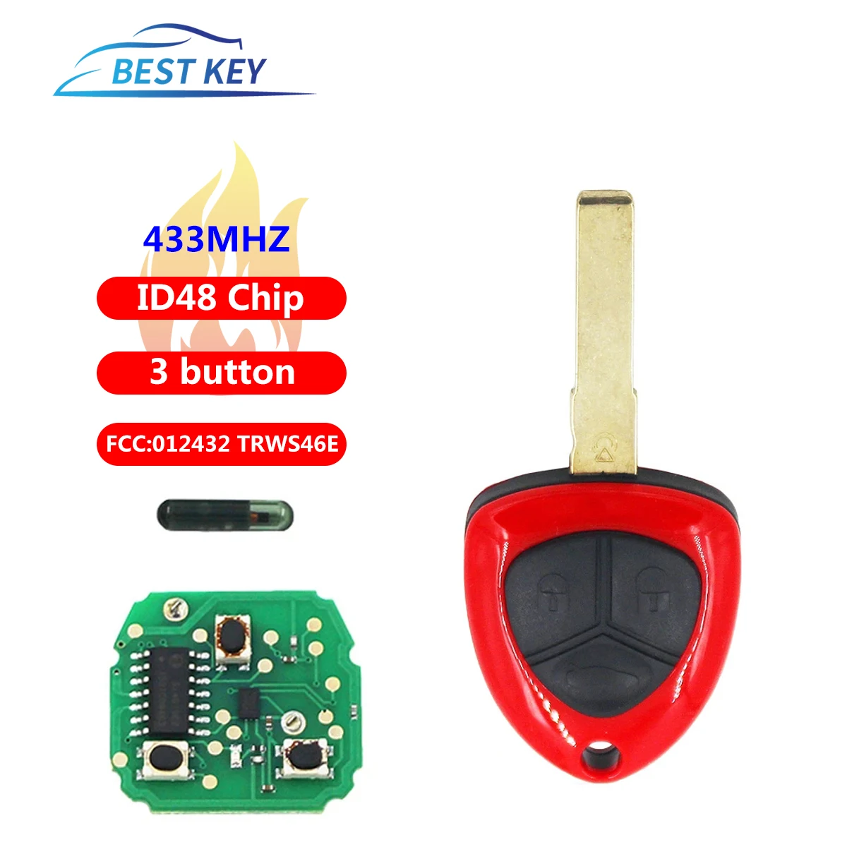 BEST KEY Car Remote Key For Ferrari 458 433 92 ASK Mhz Auto Smart best-key-car-remote-key-for-ferrari-458-433-92-ask-mhz-auto-smart