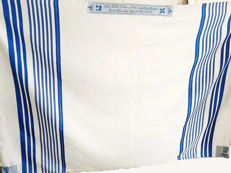 Tallit 기도 숄 180 x 130 cm (70 x 51 인치) 기도용 Talit Gadol Tzitzit 워시 & 아이언 기프트 바 Mitzvah