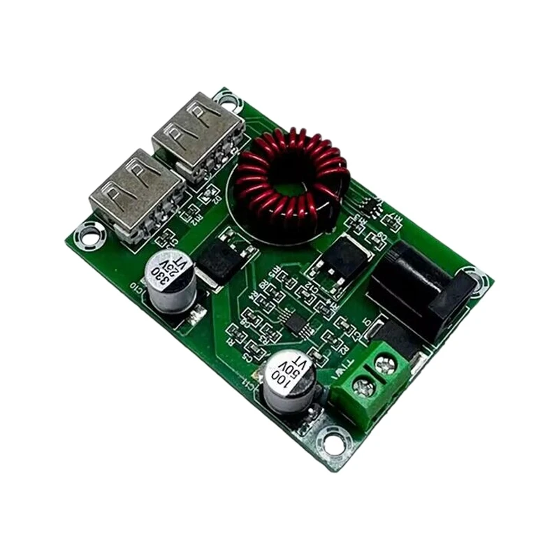 

1 Piece XH-M224 Dual USB Output Module 5V 6A Voltage Regulator Module Green PCB Dual 5V 3A Rechargeable Charging Board Module