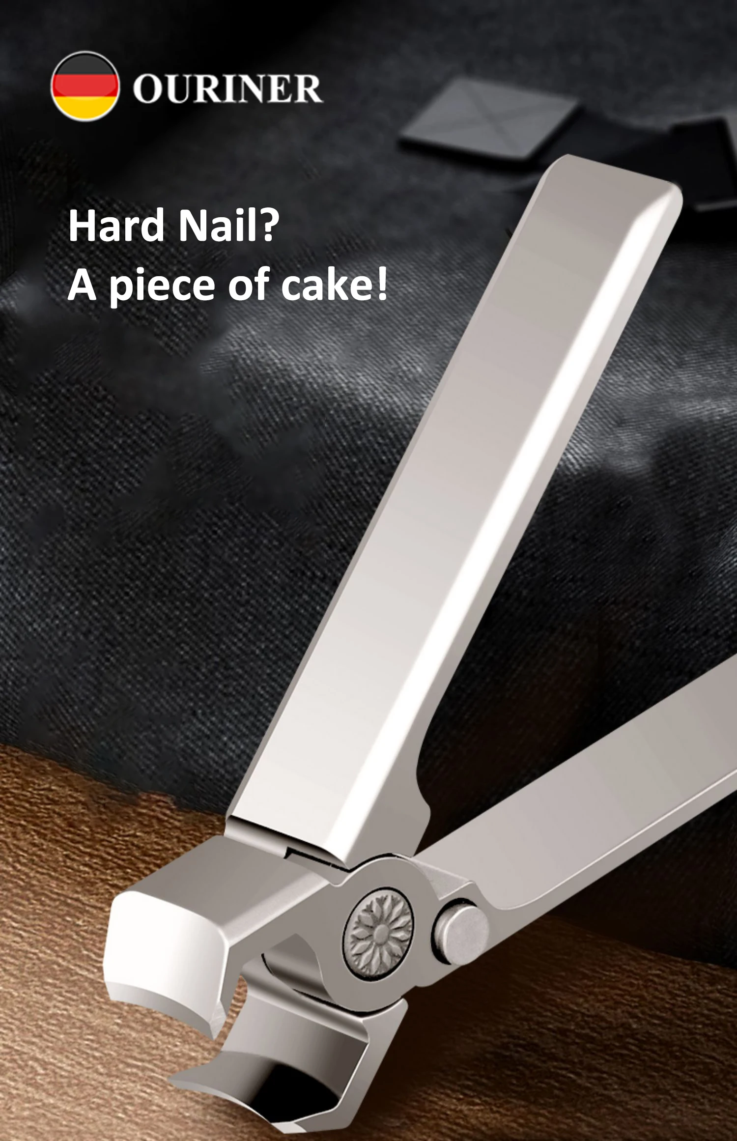 Big Hard Nail Clippers Stainless Steel Large Opening Cutter Thick Hard Toenail Fingernail