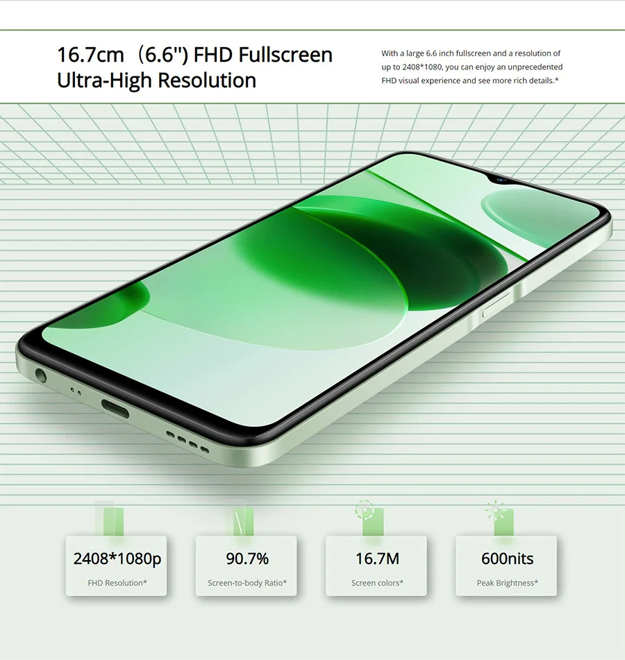 Смартфон глобальная версия realme C35 NFC, 6,6 дюйма FHD, Восьмиядерный ...