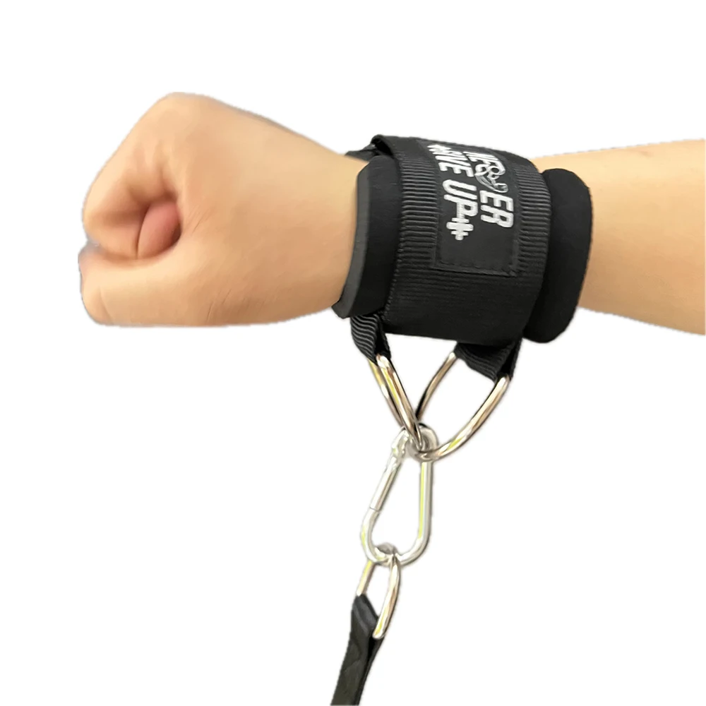 Adjustable Wrist Cuffs Neoprene Padded Straps for Cable Machines Resistant Band Strength Training Fitness Equipment gym accessories fitness workout handle fitness cable pulley