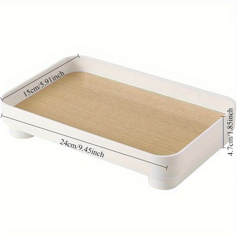 Wooden Desktop Storage Tray Perfume Aromatherapy Dressing Table Cosmetics Storage Box Multi-Function Porch Clutter Key