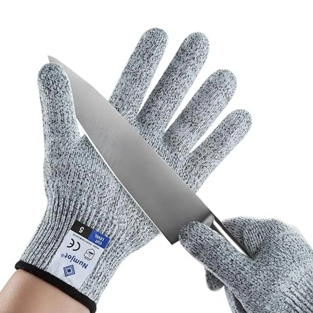 

Многофункциональные перчатки с защитой от порезов, 5 уровней безопасности, пищевые износостойкие трикотажные перчатки для кухни, индустрии, садоводства