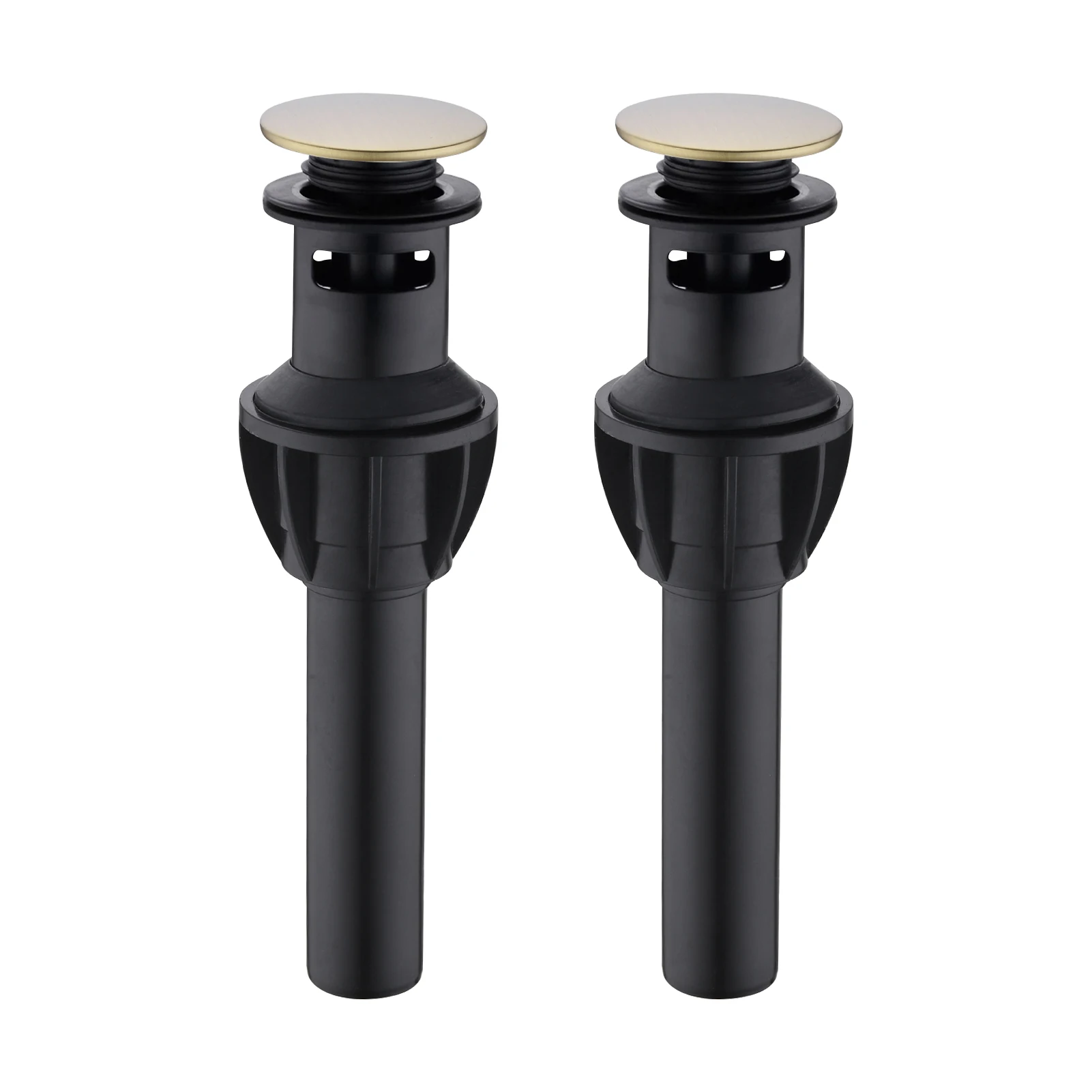 2pcs Brushed Lavatory Basin For Bathroom Plug Home Hotel With Overflow