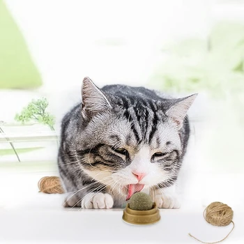 Natural Catnip Cat Wall Stick-on Ball Toy