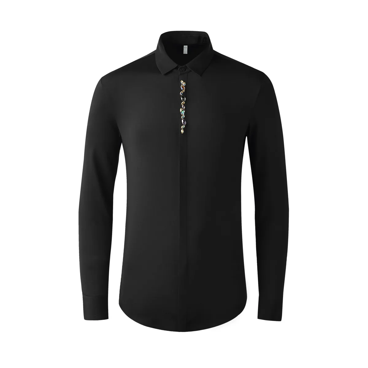 

High Quality Luxury Jewelry Men'S Long-Sleeved Shirt Spring And Autumn Thin Elastic Loose Casual Shirt