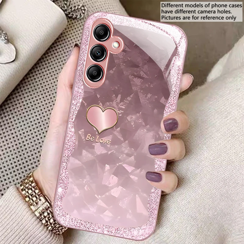 Gradient Purple Heart Glass Phone Case