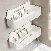 Bathroom Storage Shelf Toilet Storage Cabinet Drain Rack Punch Free Wall Mounted Shower Cosmetics Dressing Organizer Shelve