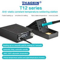ZHAOXIN T12 Soldering Station 74W Quick Heating LCD Digital Display Electric Welding Iron Temperature Adjustable With Tip 2