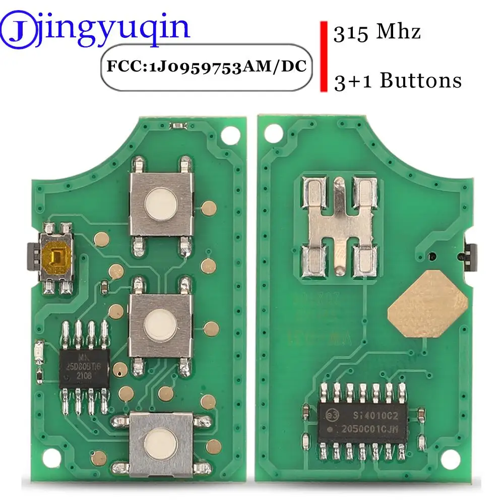 For VW Beetle Golf Passat Jetta Flip Key Car Remote Key Entry Transmitter Fob 315Mhz ID48 1J0959753AM 1J0959753DC jingyuqin
