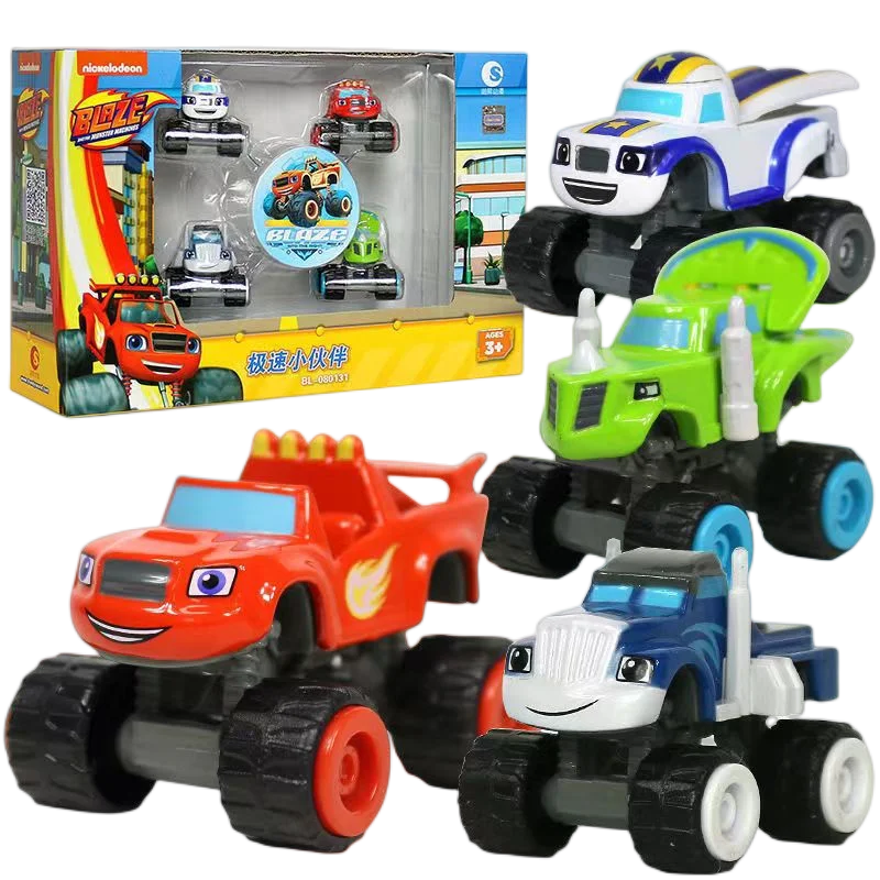 6 pçs carro de corrida blaze e as máquinas monstro milagre triturador  caminhão brinquedos veículo transformação carro brinquedos melhores  presentes para crianças - AliExpress