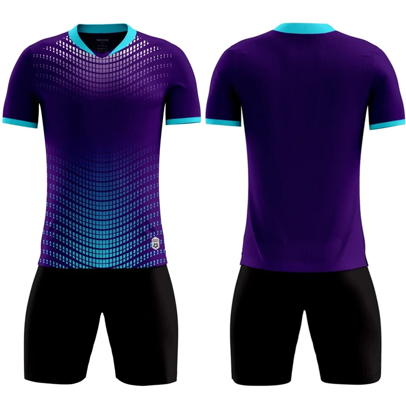 Wavy Streak Kids Soccer Jerseys Kits Supports Special Name Number Youth Adult Football Suit T-shirt Shorts 4XS-5XL