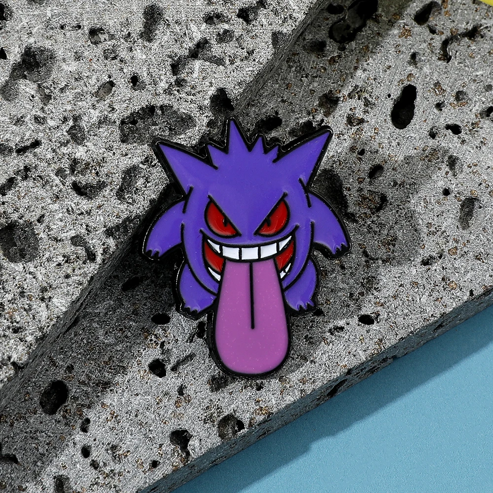 Gengar Cartoon Enamel Lapel Pin – Anime-Inspired Accessory