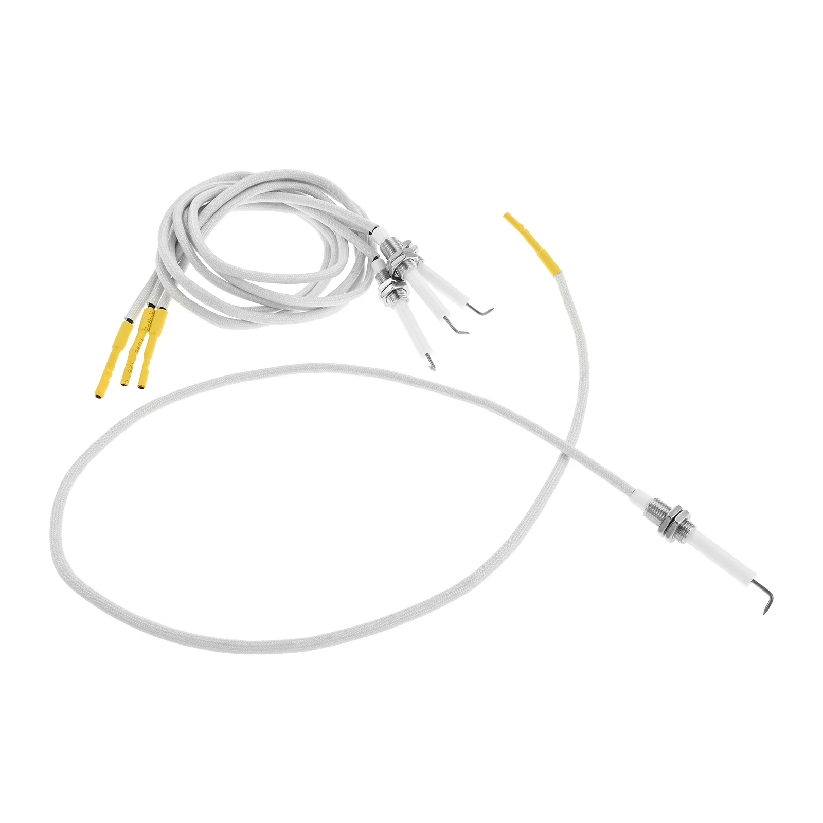 M10*1 Thread Igniter 27 Inch Ignitor Wire Ceramic Spark Plug Ignition Electrode For Fire Pit Burner Gas Grill Burner BBQ 4pcs