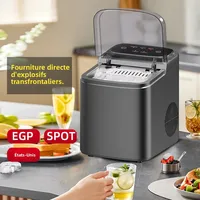 Machine à glaçons entièrement automatique avec écran tactile, capacité de stockage de 500g, fabrication rapide de glaçons, machine à glaçons portable pour la maison/le camping 4