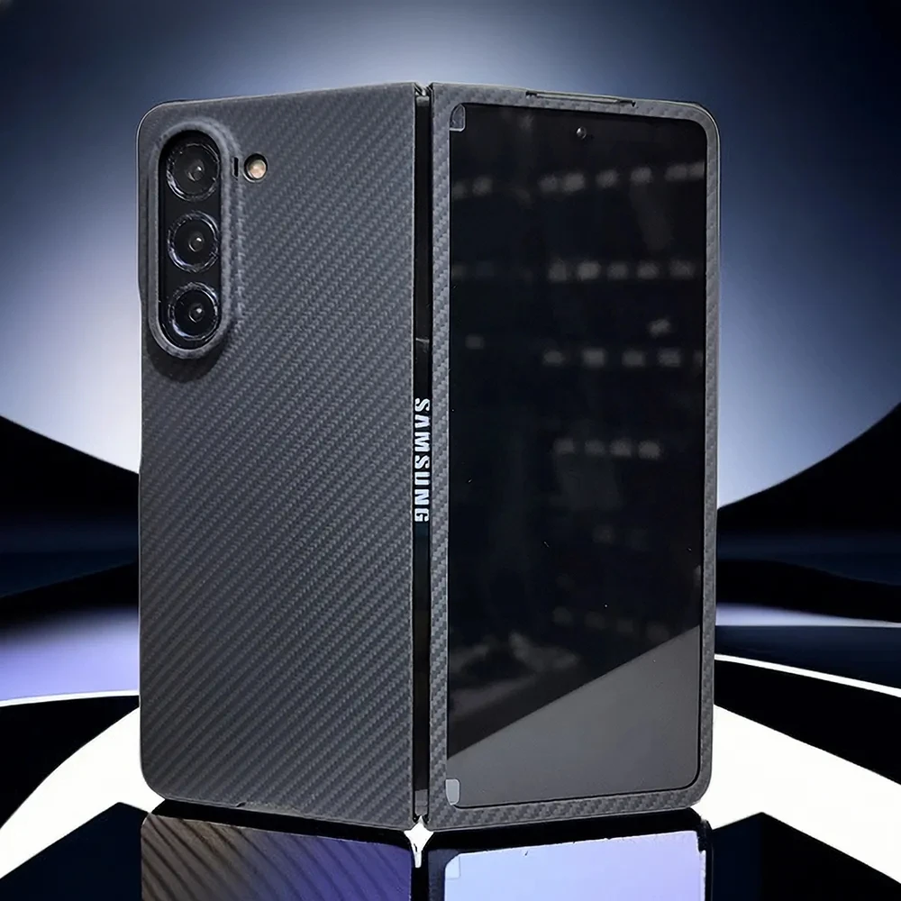 

Hot 600D Aramid Carbon Fiber Phone Case For Samsung Galaxy Z Fold 5 Fold5 Ultra Thin Z Fold 4/3 Fold4 Full Case Cover