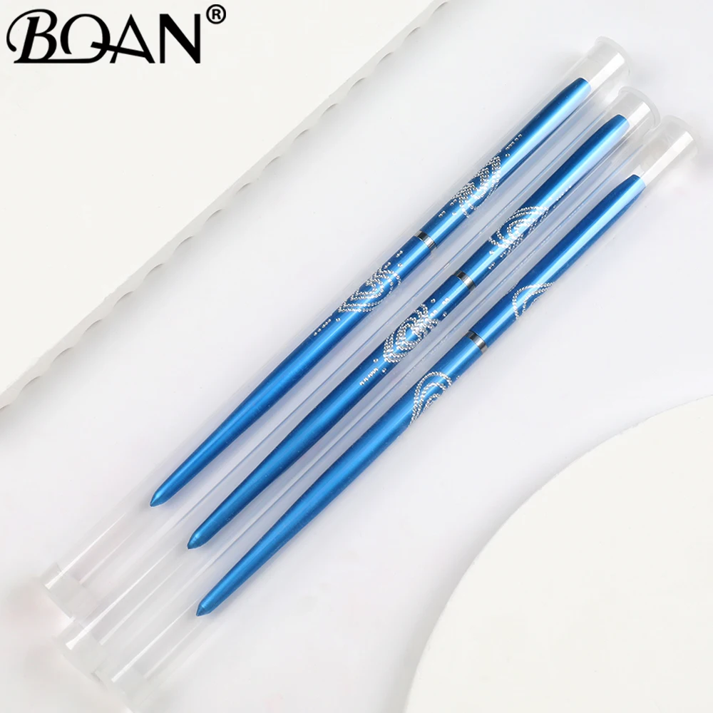 BQAN 7/9/11mm 블루 네일 아트 라이너 브러쉬 젤 네일 브러쉬 젤 매니큐어 페인팅 브러쉬 드로잉 네일 아트 브러쉬 펜 세트