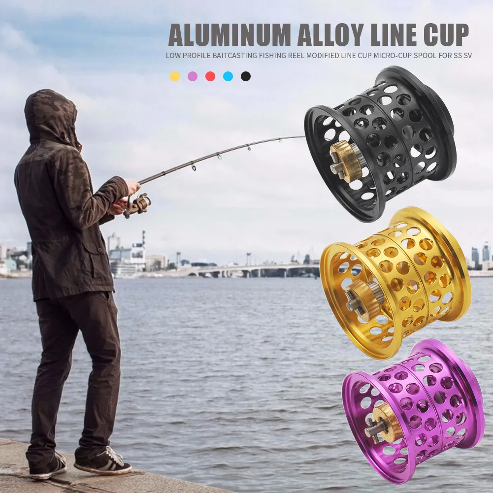Fishing Reel Line Rolling Cup Aluminum Alloy Baitcast Reel Cup for Steez/SS SV/T3/RYOGA1016/ZILLION SV 1016