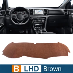 Premium Car Dashboard Cover Sun Shade - Non - Slip Pad Accessories (B Brown LHD)