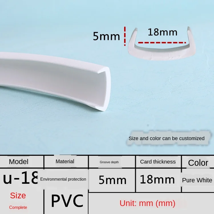 U Edge Banding Veneer - Soft PVC Edgeband in Assorted Colors and Sizes