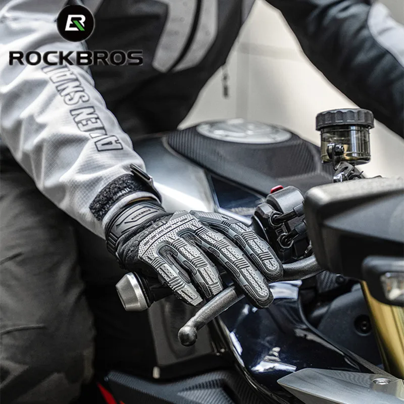 ROCKBROS Cycling Gloves SBR Thickened Pad Shockproof Breathable GEL Bike Gloves Winter Warmer Full Finger Sport MTB Gloves 2