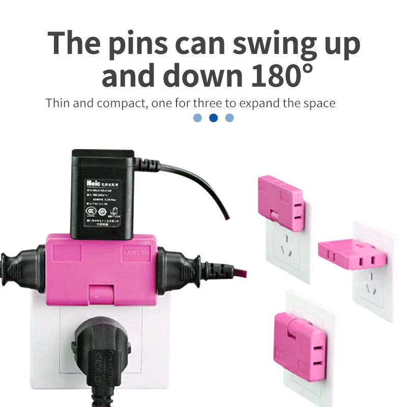 Extension Plug Adapter 3 In 1 180 Degree Rotation Adjustable For Mobile Phone Charging Converter Socket plug adapter,power extension plug,plug outlet extender,ac adapter,extension sockets,electrical socket,power socket